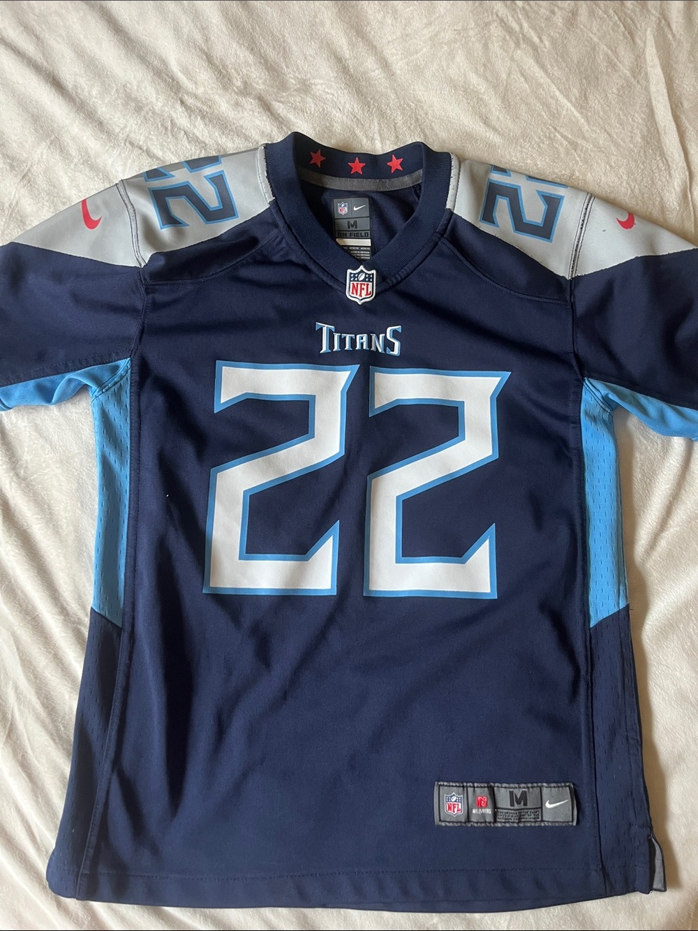 Nike Tennessee Titans #22 Navy and Light Blue Youth M Jersey- Derek Henry